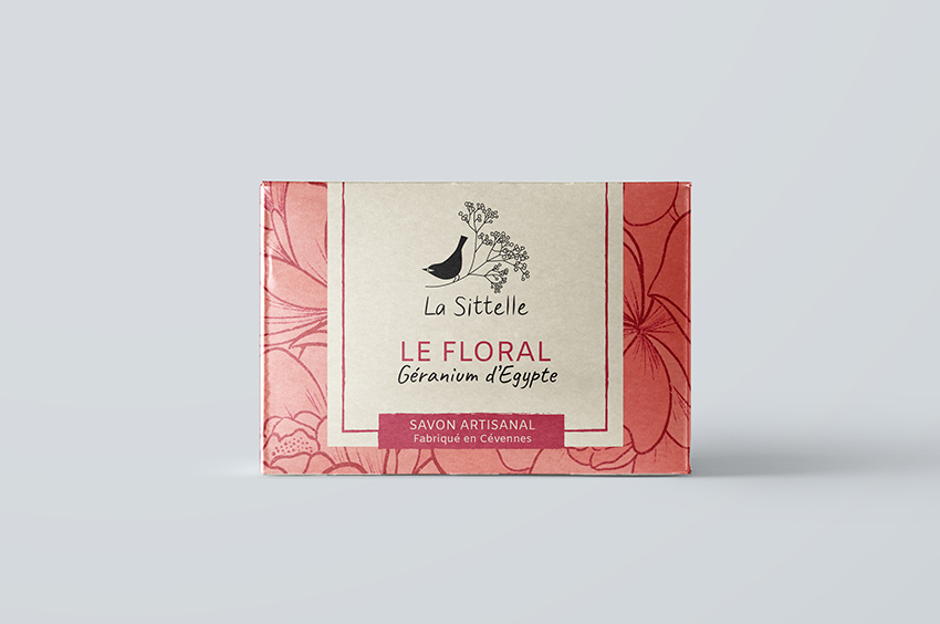 la sittelle savonnerie artisanale dans les cévennes savon naturels produits artisanaux français logo packaging étiquette illustration