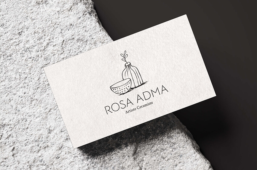 rosa adma design identité visuelle céramiste produit artisanaux local artisanat poterie céramique fait-main made in France